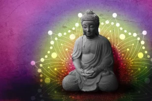 image de bouddha spirituel. Le magnétisme est utilisé en soins holistiques pour aider les personnes à retrouver un équilibre énergétique et mental. Les praticiens de soins magnétiques utilisent leurs mains pour canaliser l'énergie magnétique afin de soulager la douleur, de réduire le stress et d'améliorer la circulation sanguine. Le magnétisme peut également aider à guérir les troubles émotionnels et les blocages énergétiques.