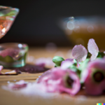 DALL·E 2023-07-12 17.11.47 - des fleurs mise sur une table avec des fioles d'huile essentielles